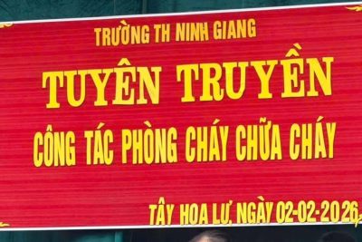 TRƯỜNG TIỂU HỌC NINH GIANG TỔ CHỨC TUYÊN TRUYỀN TRẢI NGHIỆM CÔNG TÁC PHÒNG CHÁY, CHỮA CHÁY NĂM HỌC 2025 – 2026