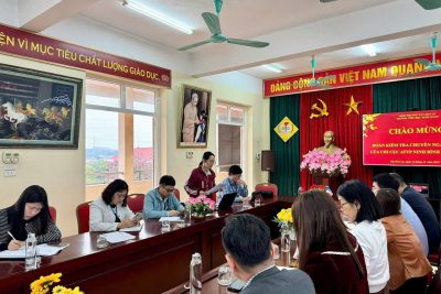 Trường tiểu học Ninh Giang phường Tây Hoa Lư đón Đoàn kiểm tra An toàn thực phẩm của Chi cục ATTP Tỉnh Ninh Bình